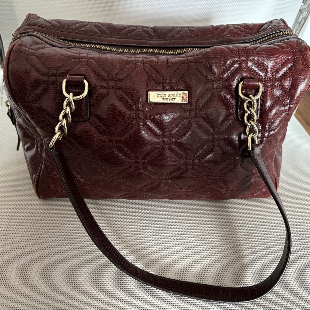 Kate Spade Quilted Leather Satchel Handbag